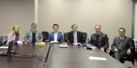 Members of Scientific Advisory Committee in meeting with Prof. Francis Chan, Dean of Medicine (3rd from left)